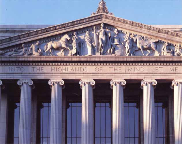 the portico of the California State Library in Sacramento